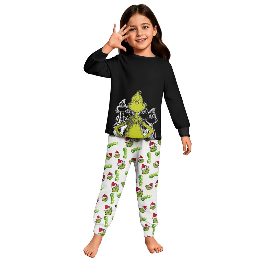 Children's  Boys And Girls Thin Two-piece  Long-sleeved Pants Two-piece
