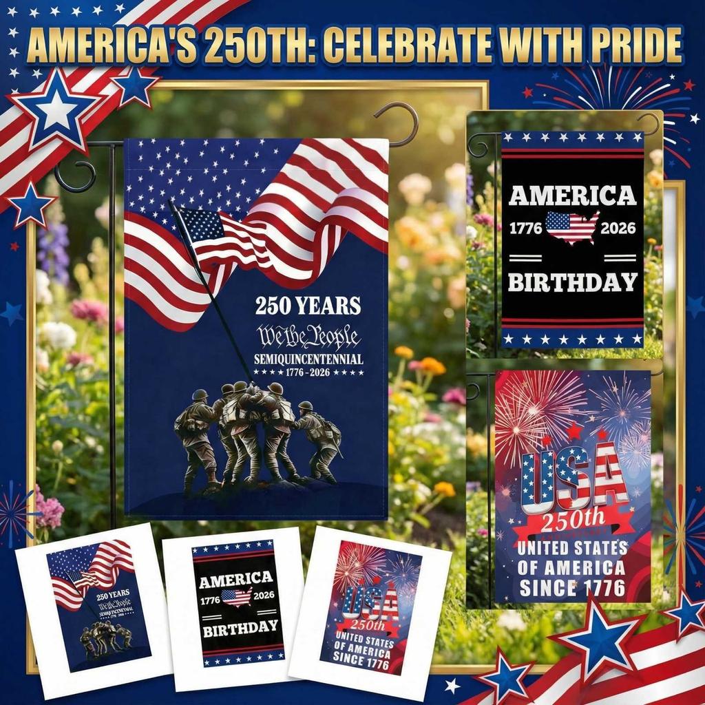 Decorative Garden Flag For The 250th Anniversary Of The United States