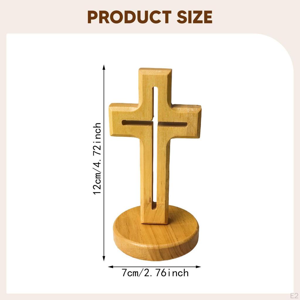 Decorative Wood with Base, Wooden Crucifix of Saint Jesus for Weddings