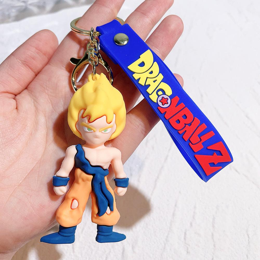 Брелок Dragon Ball Z Аниме Супер Сайян Гоку Фигурка Милый Брелок Подвеска на Сумку Украшение для Машины Аксессуары для Ключей Детская Игрушка Рождественские Подарки