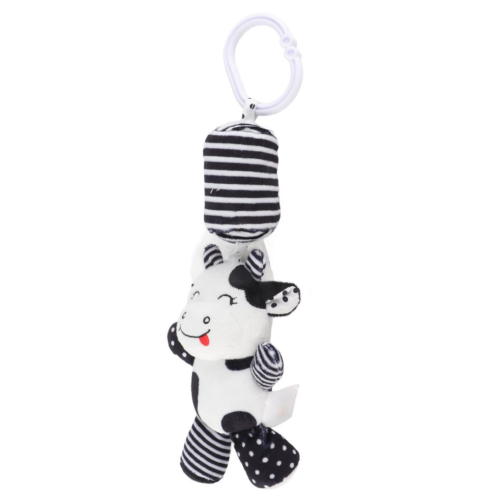 Детские подвесные погремушки, игрушки в черно-белую полоску, плюшевые игрушки для детской коляски, автомобильной кровати