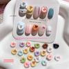 30Pcs Cartoon Doughnut Nail Art Decorations Mix Shapes Nail Charms Manicure Decals for Nail Salon Accessories
