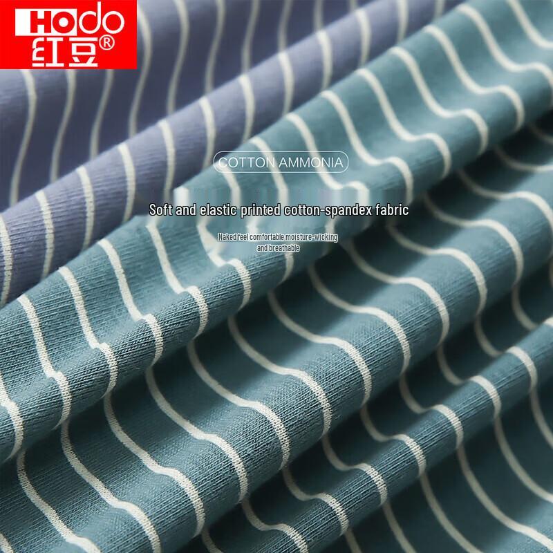 Hodo Men's Striped Antibacterial Cotton Boxer Briefs (4-Pack)