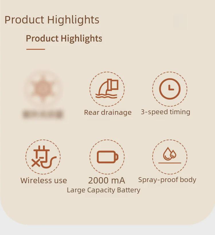 Портативная мини-стиральная машина с зарядкой от USB для носков и нижнего белья с антибактериальной функцией Blue Light