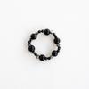 MERRYMOTIVE Black onyx and crystal ring
