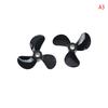 1 Pairs Rc Boat Blades Paddle 3 Blades Nylon Boat Propeller Positive & Reverse