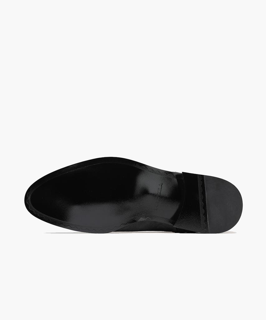Firenze Atelier High Ankle Line Slim Toe Suede Chelsea Boots 3342-Qs [Black]