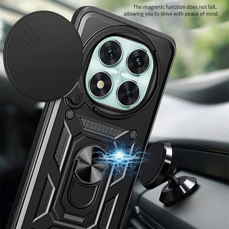 Чехол Armor Case для Xiaomi Redmi 14 Pro 5G Note 14 Pro+ Plus, защитный чехол для объектива с кольцом, магнитный держатель, чехол Fundas