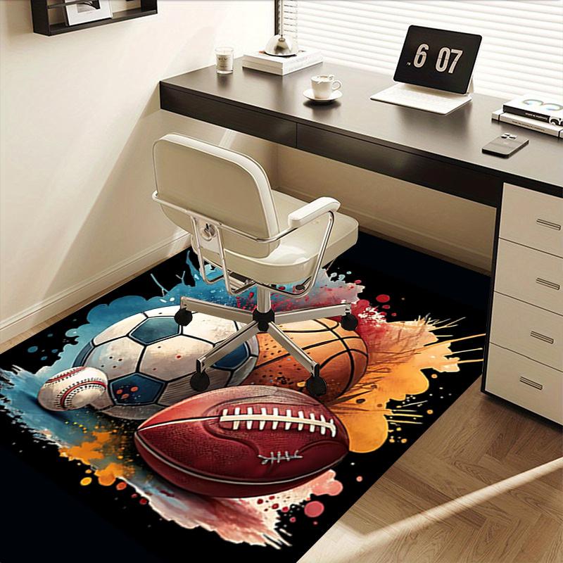 Sports Ball Chair Mat: Perfect for Home Decor,Office Use,and Gifts - Ideal for Living Room,Bedroom,and Various Rooms0109017A