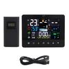 Colorful Touch Screen Digital Weather Forecast Station Wireless Indoor Outdoor Thermometer