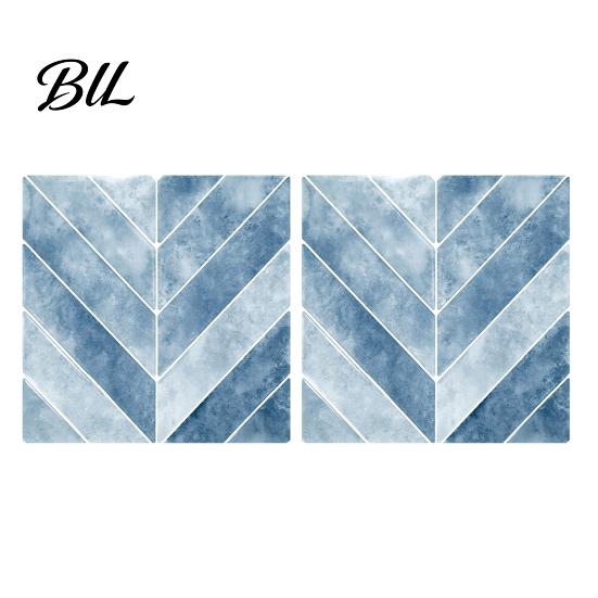Kitchen Backsplash Sticker 2 Pcs Wall Tile Stickers, Peel And Stick Backsplash, Self Adhesive Oil-proof Waterproof Decals for Kitchen, Bathroom,