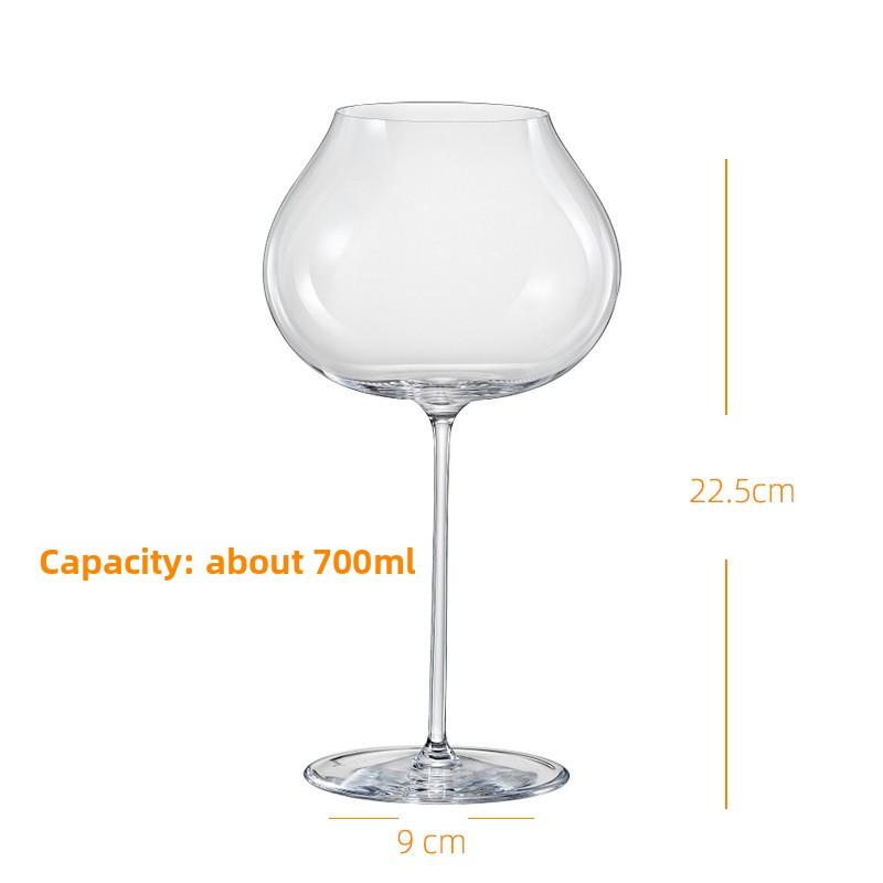 Onion Shape Ultra Thin Light Burgundy Red Wine Glass European Handmade Tulip White Wine Stemware Crystal Like Drinking Cup