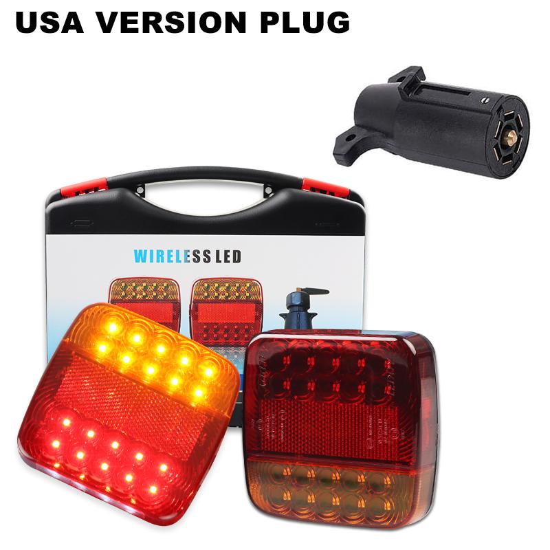 Перезаряжаемые беспроводные отражающие линзы для грузовиков, задние фонари, стоп-сигналы, светодиодные фонари для прицепов, фонари указателей поворота, караваны, кемперы, грузовики