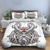 Horned Viking-inspired face. Bedding sets Duvet cover sets Duvet covers Pillowcases(1 * Duvet Cover 2 * Pillowcases without duvet insert)