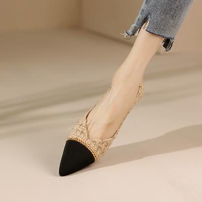 Weiwei girl 373-4 туфли-лодочки с острым носком женские на плоской подошве летние с мелким вырезом на мягкой подошве, удобные, в корейском стиле, большого размера женская обувь