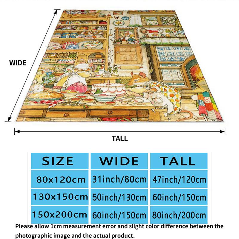 Brambly Hedge Print Flannel Blanket, High quality Comfortable for All Seasons, Home Decor, Warmth and Comfort, Perfect for Christmas Gifts