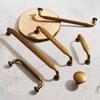 Vintage Cabinet Handles Retro Bedroom Wardrobe Pulls Zinc Alloy Kitchen Cupboard Door Round Knobs Antique Furniture Hardware