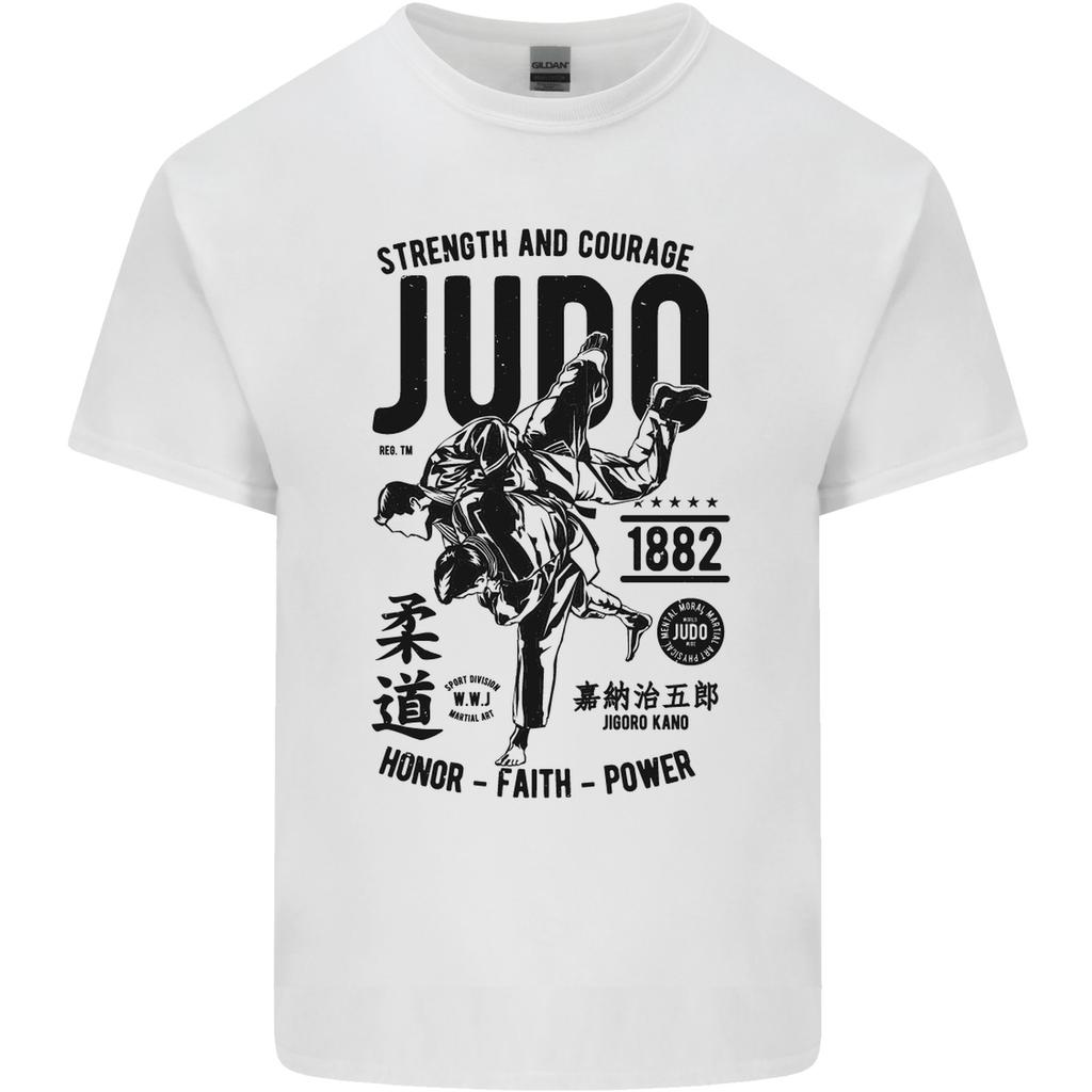 Judo Strength and Courage Martial Arts MMA Mens Light Cotton T-Shirt