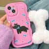 Cartoon Dog Plush Puppy Love Heart Ins Phone Case For Iphone 14 Pro Max Plus 11 13 Promax 12promax Cute Back Cover Protector