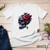 Dark Romance A Skull and Rose Valentine's Design Funny T-Shirt Unisex T-shirt 1