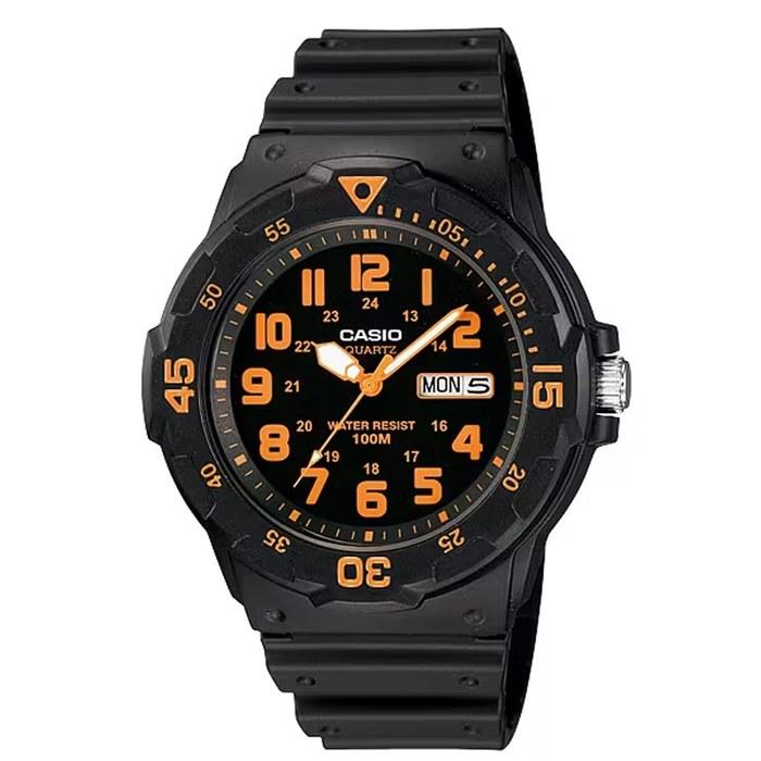 Casio Standard Quartz Watch MRW-200H-4BV Men's Black & Orange (Imported)