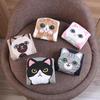 Женские милые хлопковые носки с 3D мультяшными животными - Дизайн кошки, короткий стиль