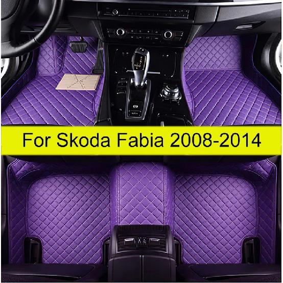 Автомобильные коврики для Skoda Fabia 2008 2009 2010 2011 2012 2013 2014 Автомобильные коврики для ног Ковер Покрытие Аксессуары для интерьера