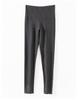 Women's Silk-Protein High Waist Velvet Pants, Black/Gray 2-Piece: Vertical Striped, Warm for Autumn/Winter