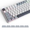 Ussixchare PBT Японский Серый Колпачок Клавиши Профиль XDA Пользовательские Игровые Колпачки Клавиш для ANSI US и Раскладки Механическая Клавиатура с Переключателями Cherry MX Набор, 129 Клавиш