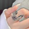 Прекрасное кольцо с кроликом для девочек и женщин, одинаковые ювелирные изделия на палец, милое кольцо с цирконом в виде животного Bague Femme