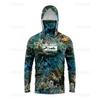 Mens Long Sleeve Hooded Fishing Shirt UPF 50 UV Protection Quick Dry Breathable Outdoor Performance Top