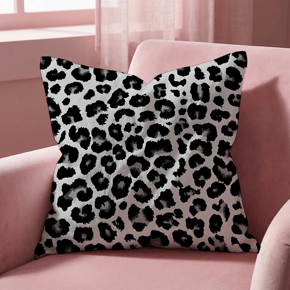 Leopard print pattern Cushion Cover MultiScene Pillow Cover for Home Car Reversible Soft Durable for Daily Use