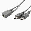 Mini USB 1 To 2 Y Splitter Cable USB 2.0 Mini 5-Pin Female To Double 2 Male Converter High Speed Charging Cable Cord
