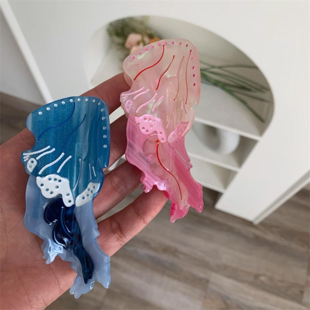 Animal Jellyfish Hair Claw Ocean Series Large Shark Clip Creative Hair Grab Clip  Female
