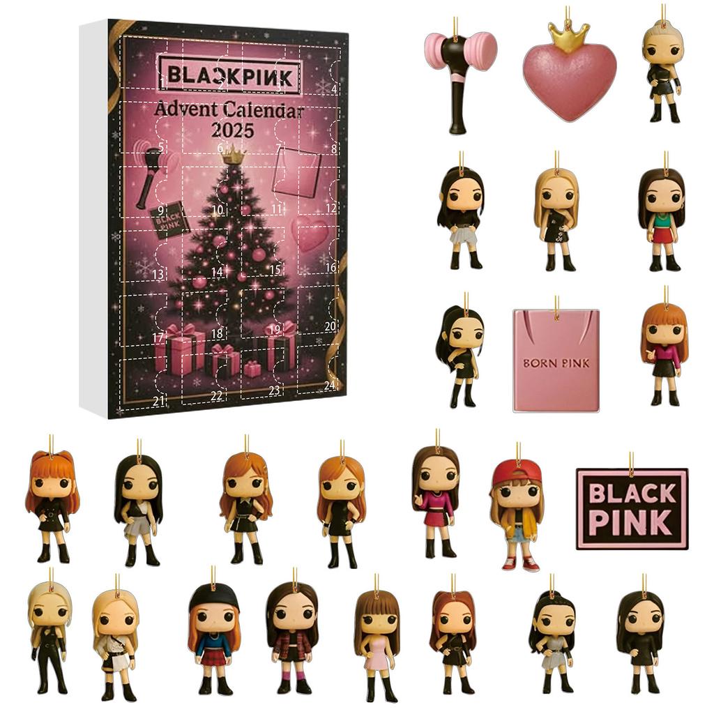 BLACKPINK Рождественский Адвент-Обратный Отсчет Сюрприз-Коробка Украшение для Рождественской Елки Подвеска Акриловый Брелок
