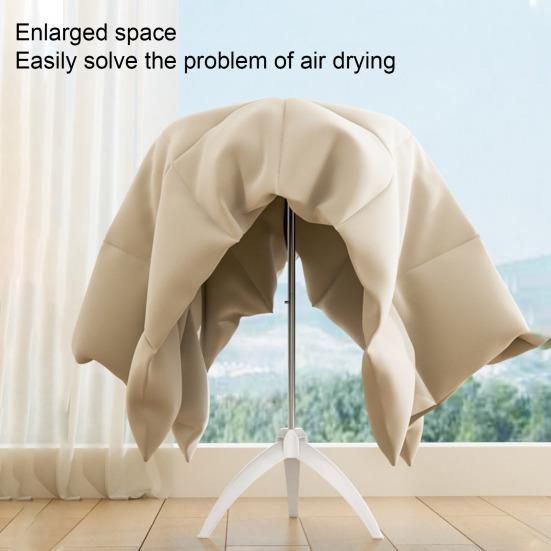 Folding Clothes Rack with 3 Hanging Rods High Stability Strong Load-bearing Simple Installation Collapsible Pants Coats Hanger