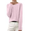 Women's Autumn And Winter Fashion Long-sleeved Basic Crew-neck Loose Pullover Sweater Top