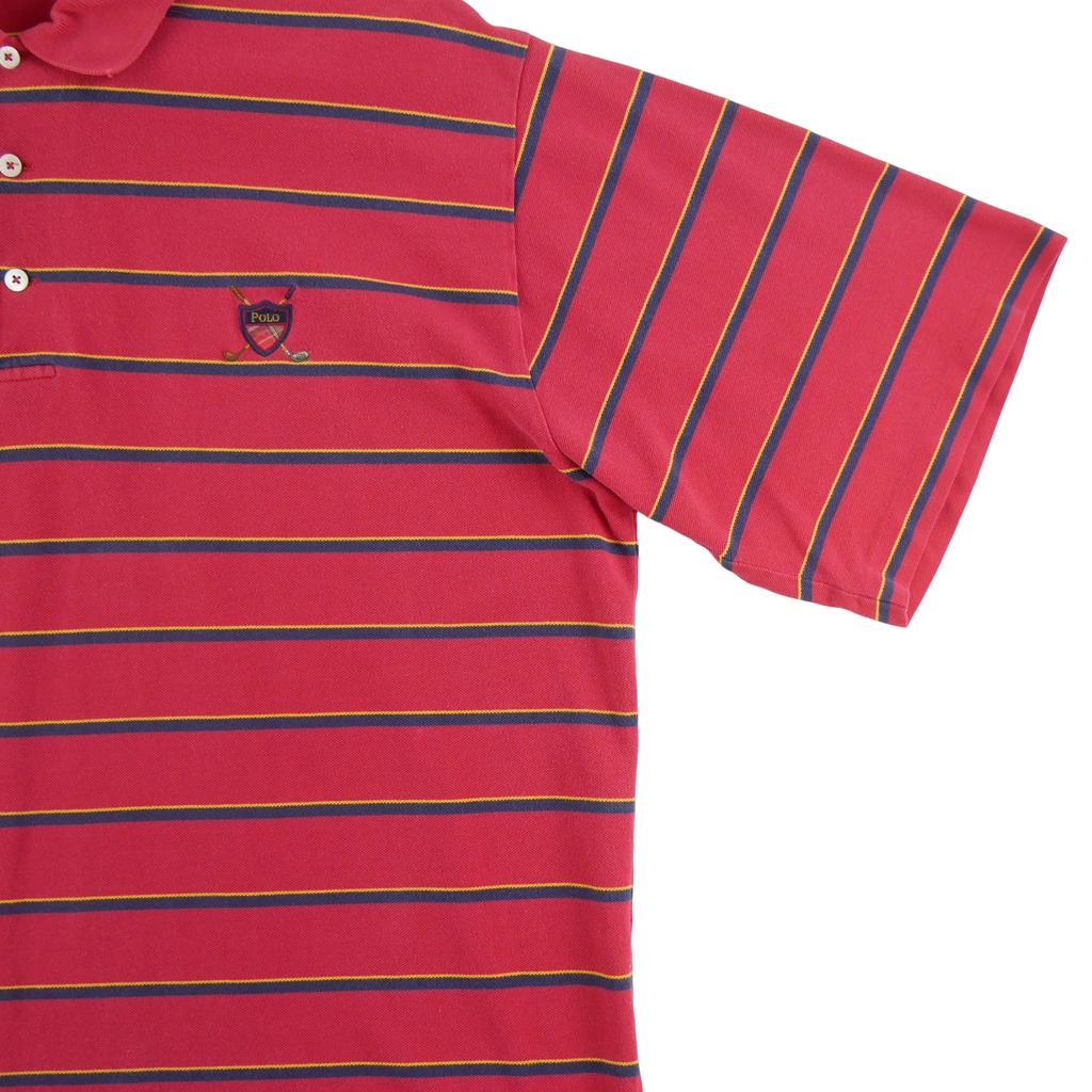 Seconde vie - Polo manches courtes Homme Rouge - Bon état