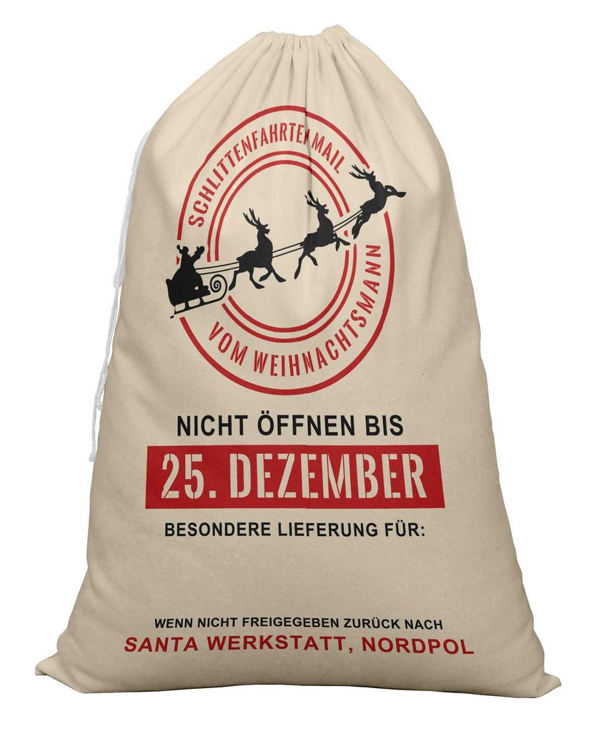 Printtoo Большая холщовая сумка на шнурке, рождественские мешки, подарочный мешок Санты, индивидуальный подарок на вечеринку, 2 шт., 27x20 дюймов
