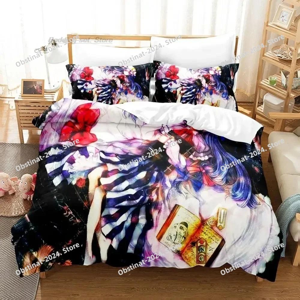 3D Печать Кавайи Аниме Проект Touhou Комплект Постельного Белья Односпальный Полуторный Полный Евро Кинг Сайз Комплект Постельного Белья Для Взрослых Детей Спальня Пододеяльник Комплекты