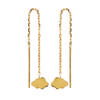 [N1805] - Gold Plated 'Clouds' Earrings - 8x5 Mm
