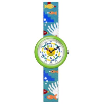 Flik Flak Quartz Watch 30M Water Resistant Kids 32Mm White Dial Plastic Case Nylon Strap Kids Watches ZFBNP113