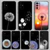 Чехол для телефона 'Цветы одуванчика' для Samsung S24, S21, S22, S23, S30, Ultra, S20, Plus, Fe, Lite, Note, 10, 9, 5G Черный Мягкий Чехол