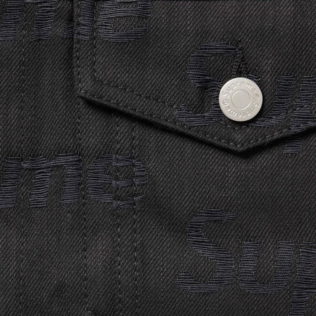 Supreme jacquard logos denim trucker jacket SUP-FW25-069