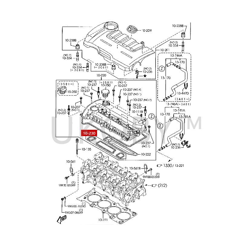LF0110230 Suitable for Ma zd a 5, Ma zd a 3, Star Cheng Rui Yi Valve cover gasket, rubber strip, sealing strip, ring gasket