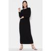 Черное базовое трикотажное платье из крепа с аквалангом Tctss23eb00003