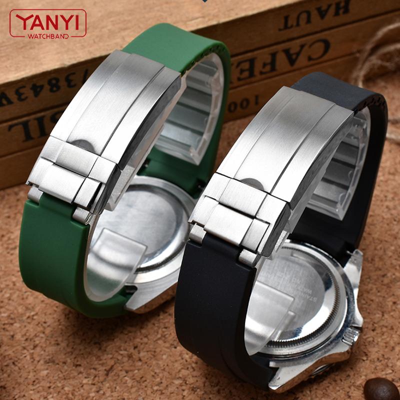 Wholesale Price for Old Customers Rubber Watch Strap Waterproof Silicone Wristband Bracelet Camouflage Color for Rolex Watchband