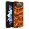 Мультяшный лист Жесткий ПК Чехол для Телефона Для Samsung Galaxy Z Flip 7 6 5 4 Черная Крышка Для Galaxy Z Flip 3 Складной Корпус Fundas Capa Сумка