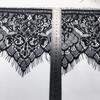 Французское широкое кружево с ресницами, черное кружево, кружевная ткань, женская одежда, подол, кружевной материал «сделай сам», кружево