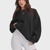 Autumn and Winter Women's Loose Solid Color Velvet Sweatshirt